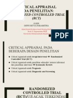 CRITICAL APPRAISAL PADA PENELITIAN - Randomized Controlled Trial (RCT) 2020