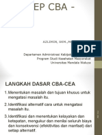 Konsep Cba Dan Cea - Penganggaran Kesehatan