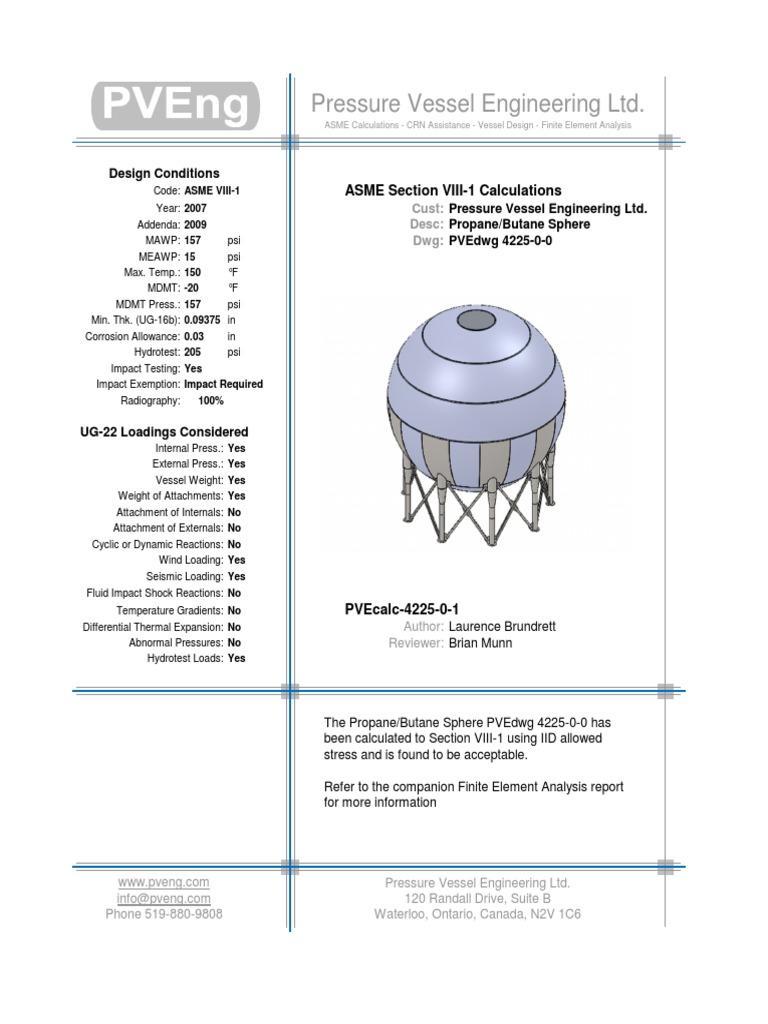 ASME VIII-1 Code Calculations - PVEng | PDF | Pressure | Corrosion