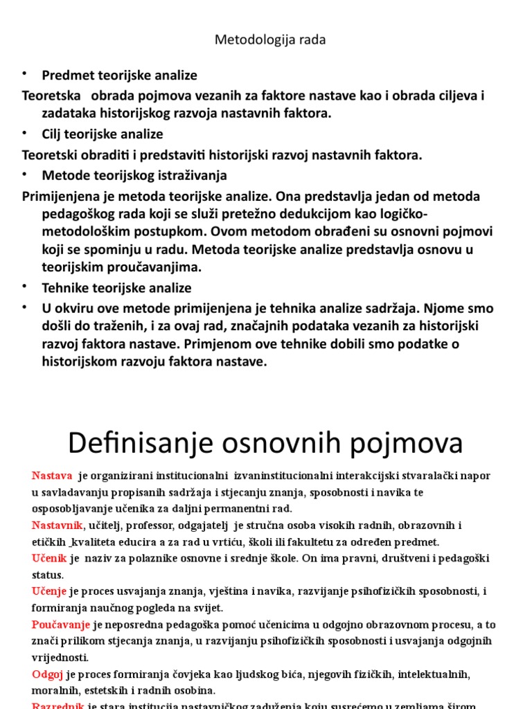 Faktori Nastave | PDF