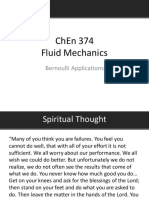 Chen 374 Fluid Mechanics: Bernoulli Applications