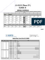 Study Plan Class 6 (18th Jan - 22nd Jan)