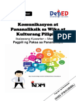 Kom11 - Q2 - Mod8 - Pagpili NG Paksa Sa Pananaliksik - Version 4