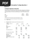 Absorption & Marginal Costing Notes