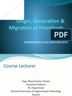 Origin, Generation & Migration of Petroleum