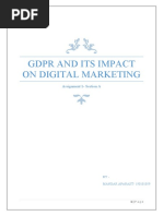 GDPR and Its Impact On Digital Marketing: Assignment 1-Section A