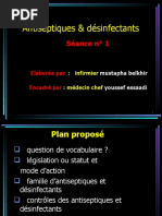 Antiseptiques & Désinfectants: Séance N° 1