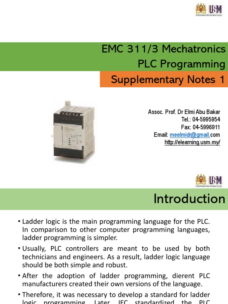 PLC Ladder Logic Basics | PDF | Programmable Logic Controller | Logic Gate