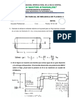 Examen de Mecánica de Fluidos II con 4 problemas de caudal y presión