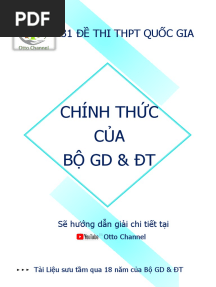 Otto Channel - 31 Đề Thi Chính Thức Của Bộ GD&ĐT