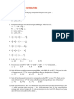 Soal Matematika Operasi Bilangan