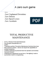 TPM objectives for zero defects and downtime