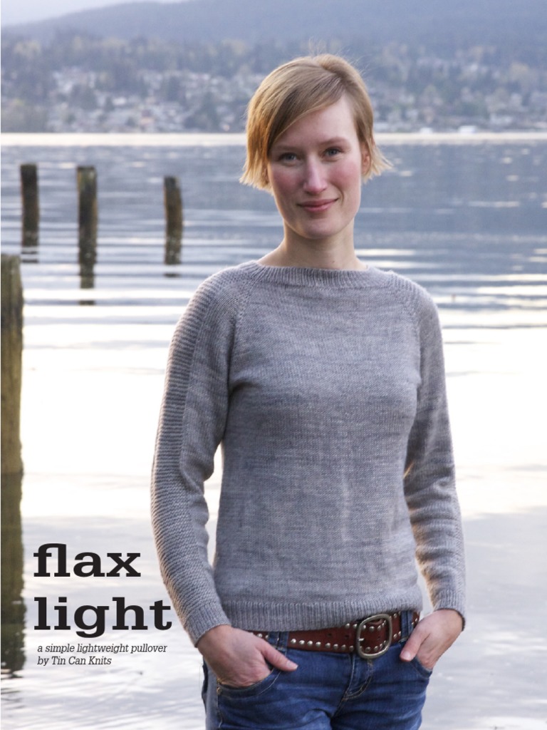 Flax Light A Simple Lightweight Pullover by Tin Can Knits PDF Gauge (Knitting) Knitting