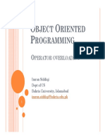 Bject Riented Rogramming: Perator Overloading