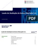 BANK OF AMERICA - MERRILL LYNCH. Laudo de Avaliação Da SOMOS Educação S. A