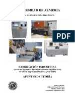 Teoria de Fabricacion Industrial Grado de Ingenieria Industrial, Universidad de Almeria