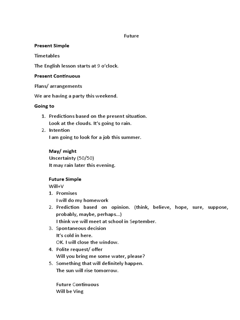 Future Tenses | PDF | Language Arts & Discipline | Self-Improvement