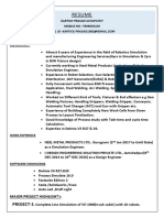 Resume Summary for Robotic Simulation Engineer