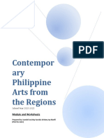 Contempor Ary Philippine Arts From The Regions: Module and Worksheets