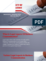 Legal Aspect of Communication Presentation