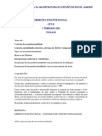 Gabarito Emerj CP I B Direito Constitucional Temas 5 e 6