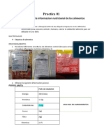 Interpretación de etiquetas nutricionales de alimentos