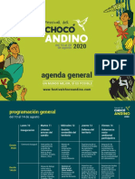 Agenda Festival Chocó Andino 2020 Digital
