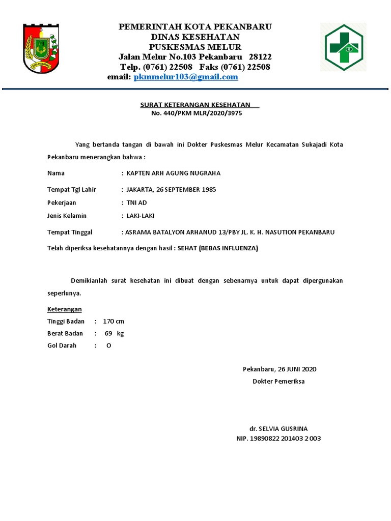 Surat Sehat | PDF