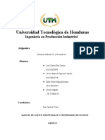 Manejos de Aceites Industriales y Propiedades de Fluidos.