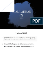 SOAL LATIHAN PEMBAGIAN SUKU BANYAK