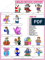 Party Types Vocabulary Esl Matching Exercise Worksheet For Kids