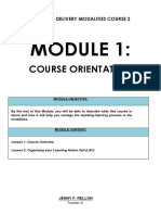 Course Orientation: Learning Delivery Modalities Course 2