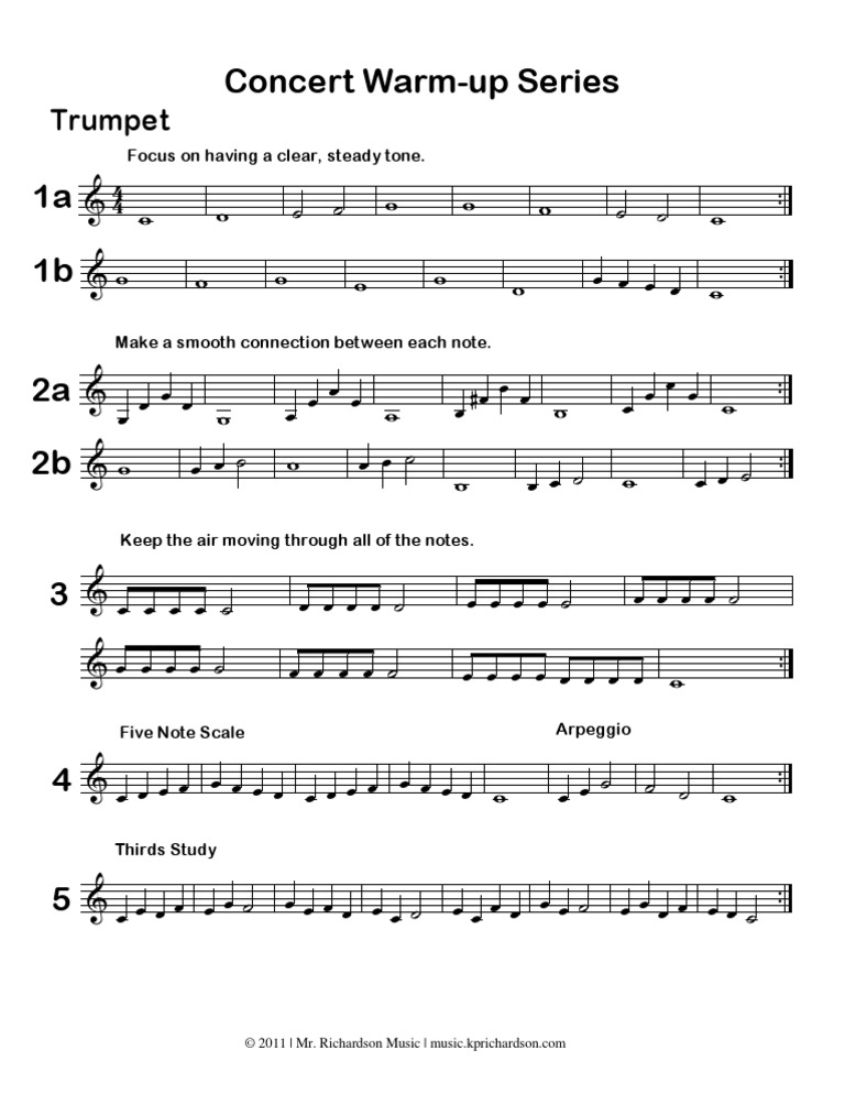 Beginner Warmup Series 2011 Trumpet