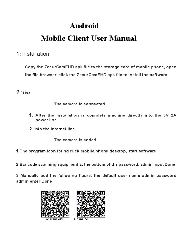 Android Camera User Manual | PDF | Mobile App | File Transfer Protocol