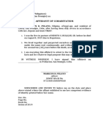 Affidavit of Cohabitation: I, MARILYN D. PELAYO, Filipino, of Legal Age, and Resident of