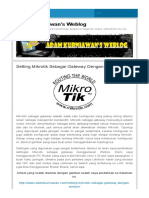 Mengatur Mikrotik sebagai Gateway