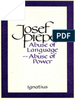 Abuse of Language Abuse of Power Josef Pieper
