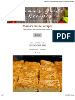 Mama's Guide Recipes: Cheese Cake Bars