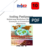 Araling Panlipunan: Ikalawang Markahan Modyul 6: Konsepto at Konsteksto NG Migrasyon