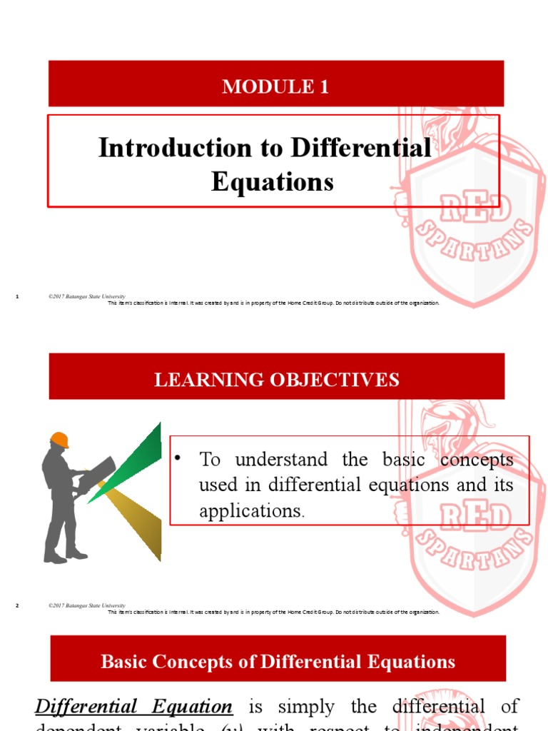 Part 1 - Introduction To Differential Equations | Download Free PDF ...