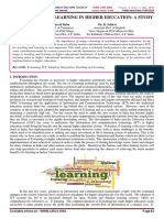 Importance of E-Learning in Higher Education: A Study: Abstract