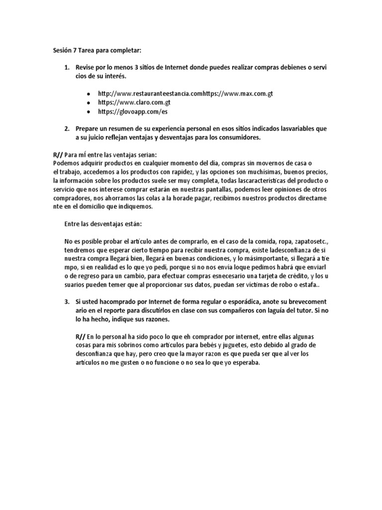 Sesión 7 Tarea | PDF | Crecimiento personal y profesional