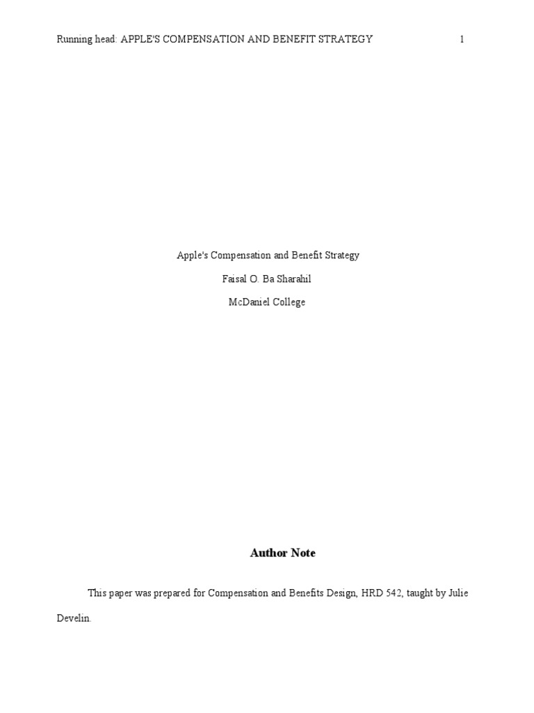 Apple Employee Compensation Strategy | PDF | Executive Compensation ...