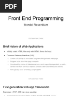 Front End Programming: Mendel Rosenblum