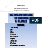 Information Sheet 2 Factors Influencing The Selection of Clothing