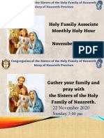 Associate Prayer For The Month of November