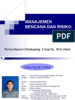 MANJEMEN BENCANA & RISIKO (P) Materi Mayor Ronny