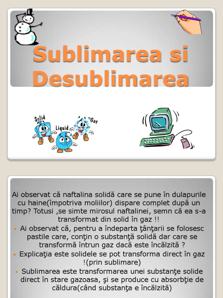 Sublimarea Si Desublimarea | PDF