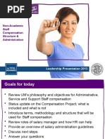 Non-Academic Staff Compensation Structure & Administration: Leadership Presentation 2013