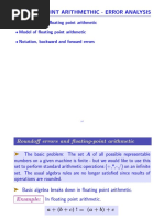 Floating Point Arithmethic - Error Analysis